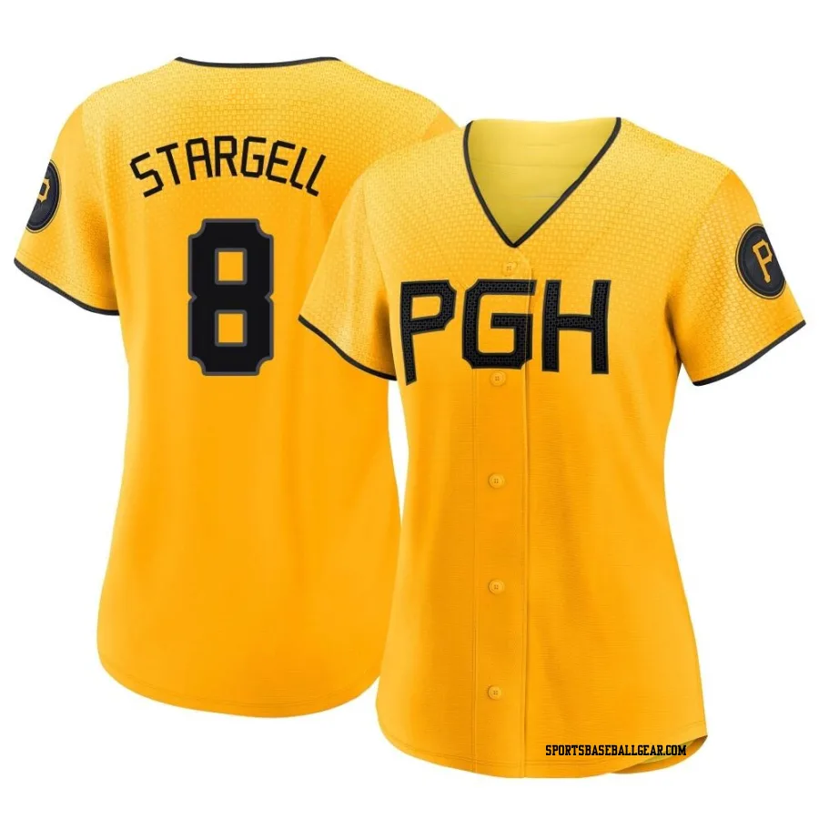 Willie Stargell Women's Pittsburgh Pirates Gold Replica 2023 City Connect Jersey