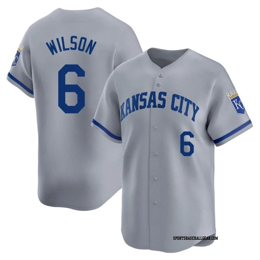 Willie Wilson Youth Kansas City Royals Gray Limited Away Jersey
