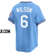 Willie Wilson Youth Kansas City Royals Light Blue Limited Throwback Cooperstown Collection Jersey