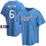 Willie Wilson Youth Kansas City Royals Light Blue Replica Alternate Jersey
