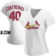 Willson Contreras Women's St. Louis Cardinals White Authentic Home Jersey