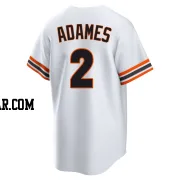 Willy Adames Men's San Francisco Giants White Limited Throwback Cooperstown Collection Jersey