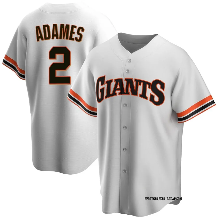 Willy Adames Men's San Francisco Giants White Replica Home Cooperstown Collection Jersey