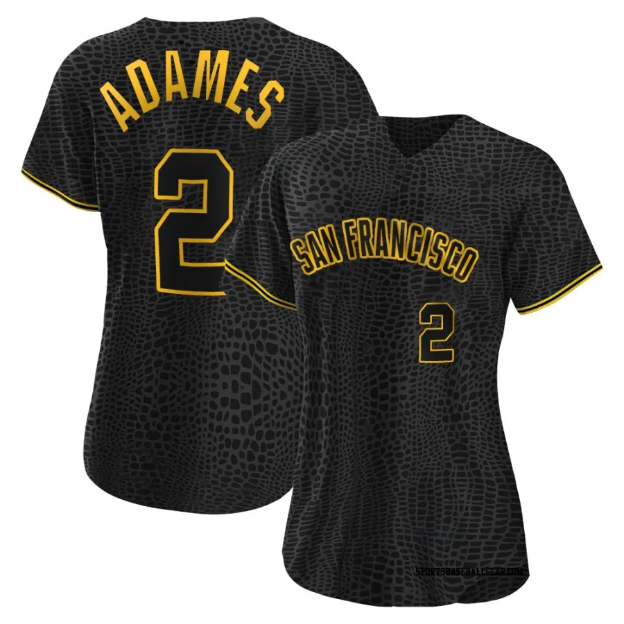 Willy Adames Women's San Francisco Giants Black Authentic Snake Skin City Jersey