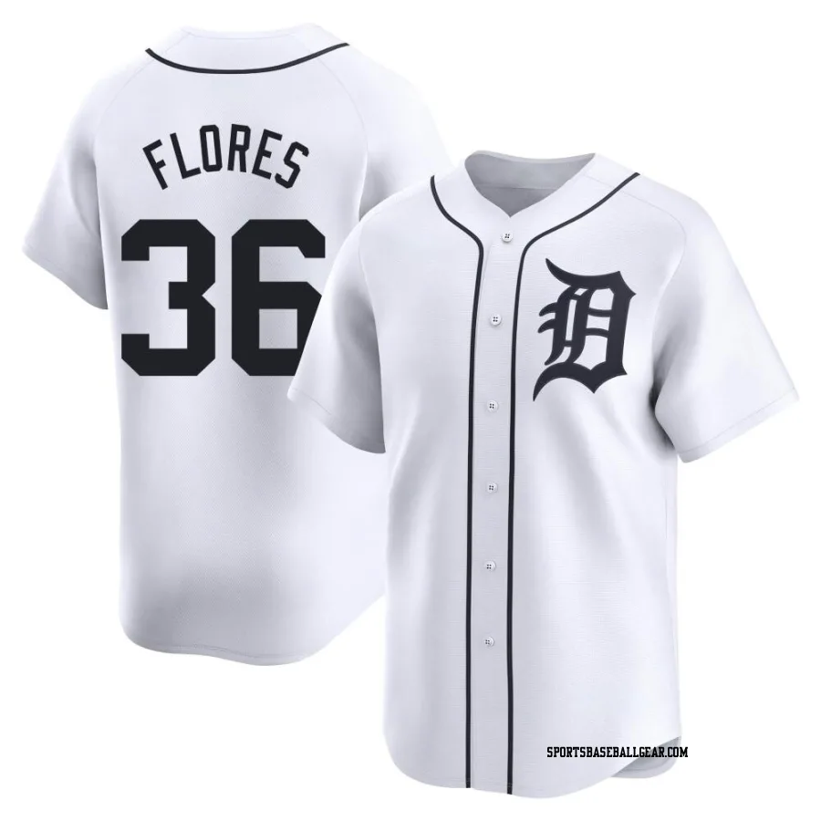 Wilmer Flores Men's Detroit Tigers White Limited Home Jersey