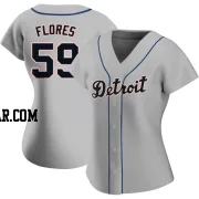 Wilmer Flores Women's Detroit Tigers Gray Replica Road Jersey