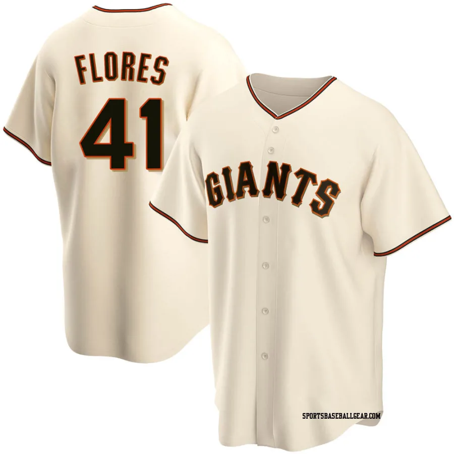 Wilmer Flores Youth San Francisco Giants Cream Replica Home Jersey