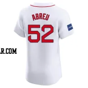 Wilyer Abreu Men's Boston Red Sox White Elite Home Patch Jersey