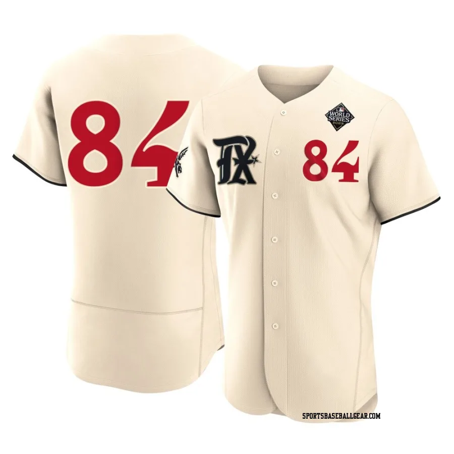 Winston Santos Men's Texas Rangers Cream Authentic 2023 City Connect 2023 World Series Jersey