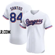 Winston Santos Men's Texas Rangers Gold Elite White 2024 Collection Jersey