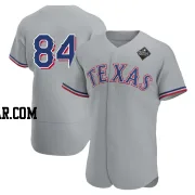 Winston Santos Men's Texas Rangers Gray Authentic Road 2023 World Series Jersey