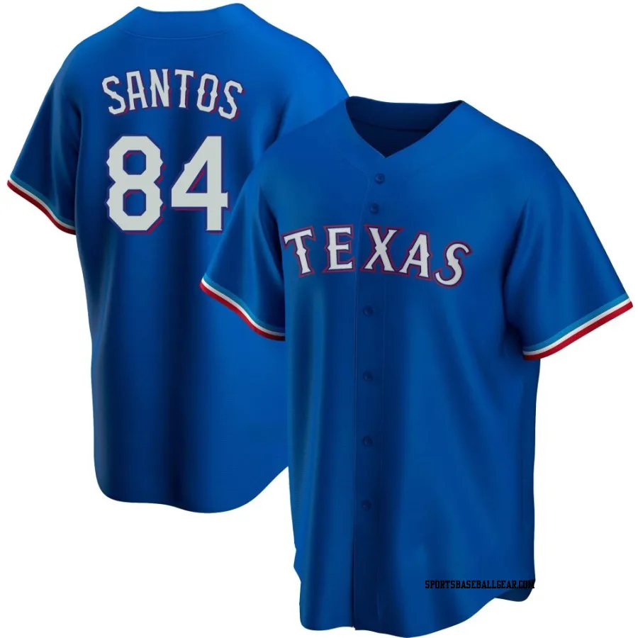 Winston Santos Men's Texas Rangers Royal Replica Alternate Jersey