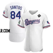 Winston Santos Men's Texas Rangers White Authentic Home 2023 World Series Jersey