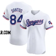 Winston Santos Men's Texas Rangers White Elite Home Jersey