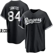 Winston Santos Men's Texas Rangers White Replica Black 2023 World Series Champions Jersey
