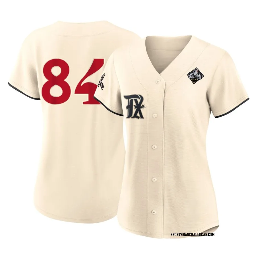Winston Santos Women's Texas Rangers Cream Authentic 2023 City Connect 2023 World Series Jersey