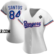 Winston Santos Women's Texas Rangers White Authentic Home 2023 World Series Jersey