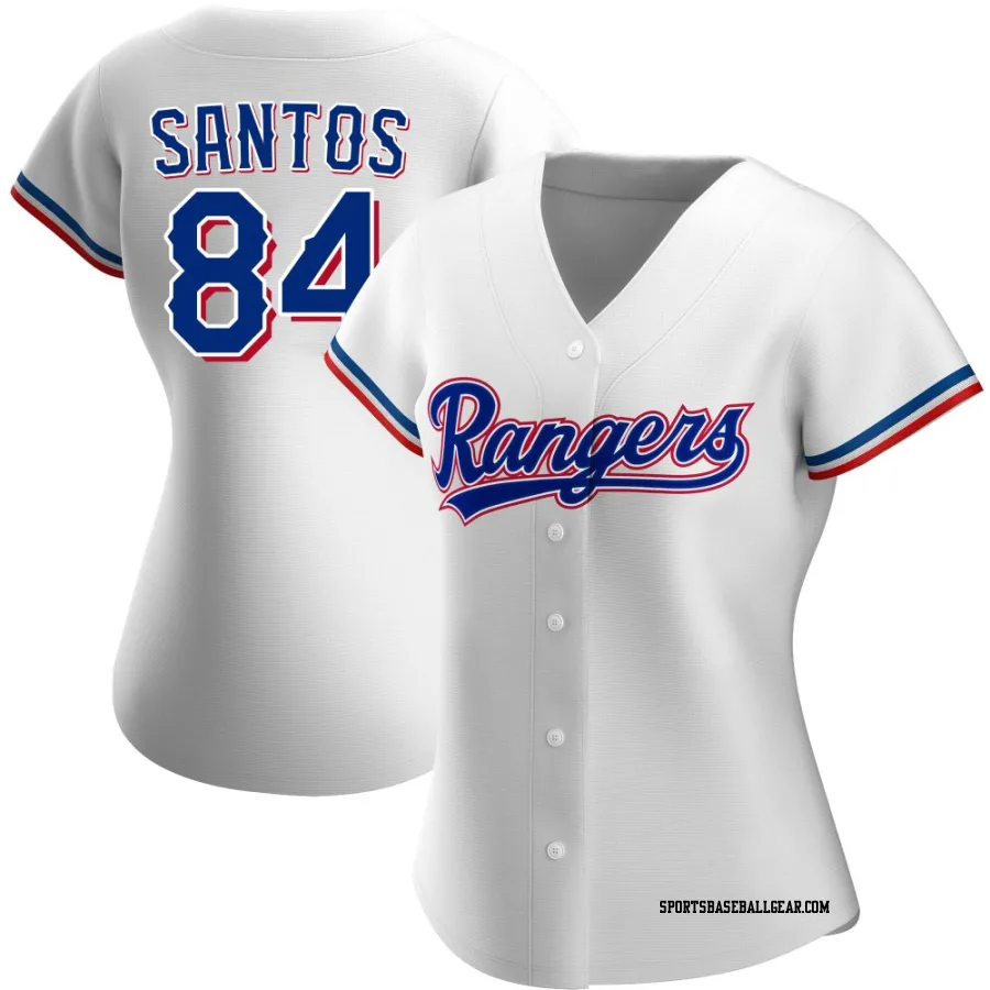 Winston Santos Women's Texas Rangers White Replica Home Jersey