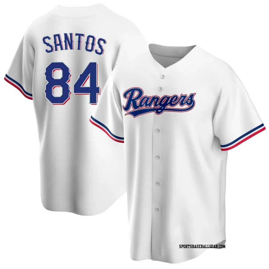 Winston Santos Youth Texas Rangers White Replica Home Jersey