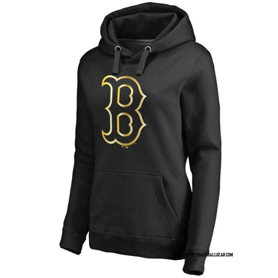 Women's Boston Red Sox Gold Collection Pullover Hoodie - Black