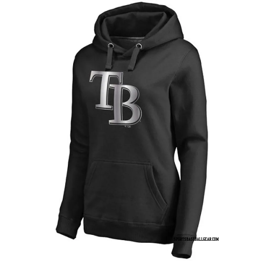 Women's Tampa Bay Rays Black Platinum Collection Pullover Hoodie -