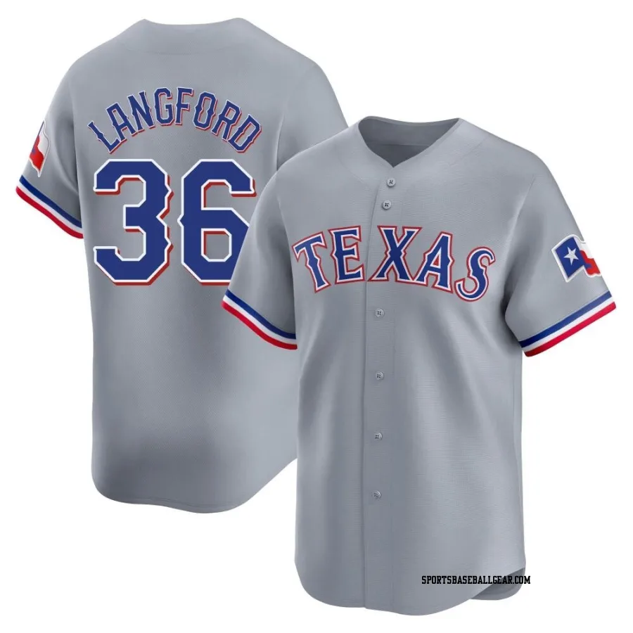 Wyatt Langford Men's Texas Rangers Gray Limited Away Jersey