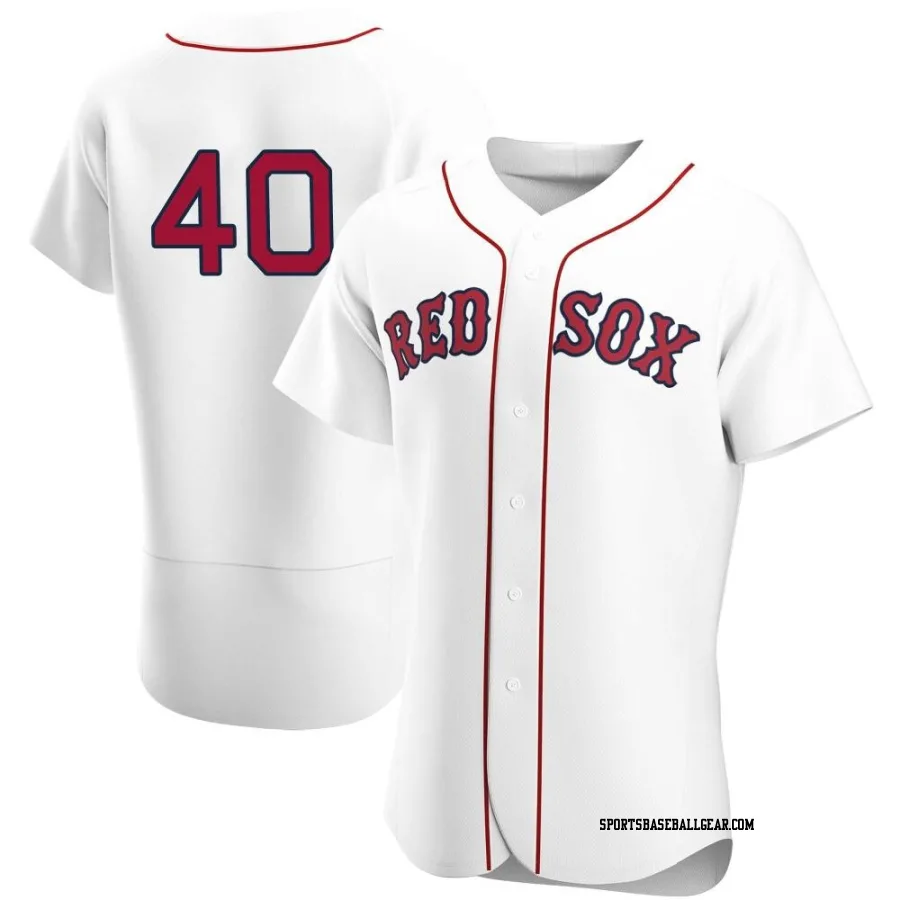 Wyatt Mills Men's Boston Red Sox White Authentic Home Team Jersey