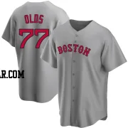 Wyatt Olds Men's Boston Red Sox Gray Replica Road Jersey