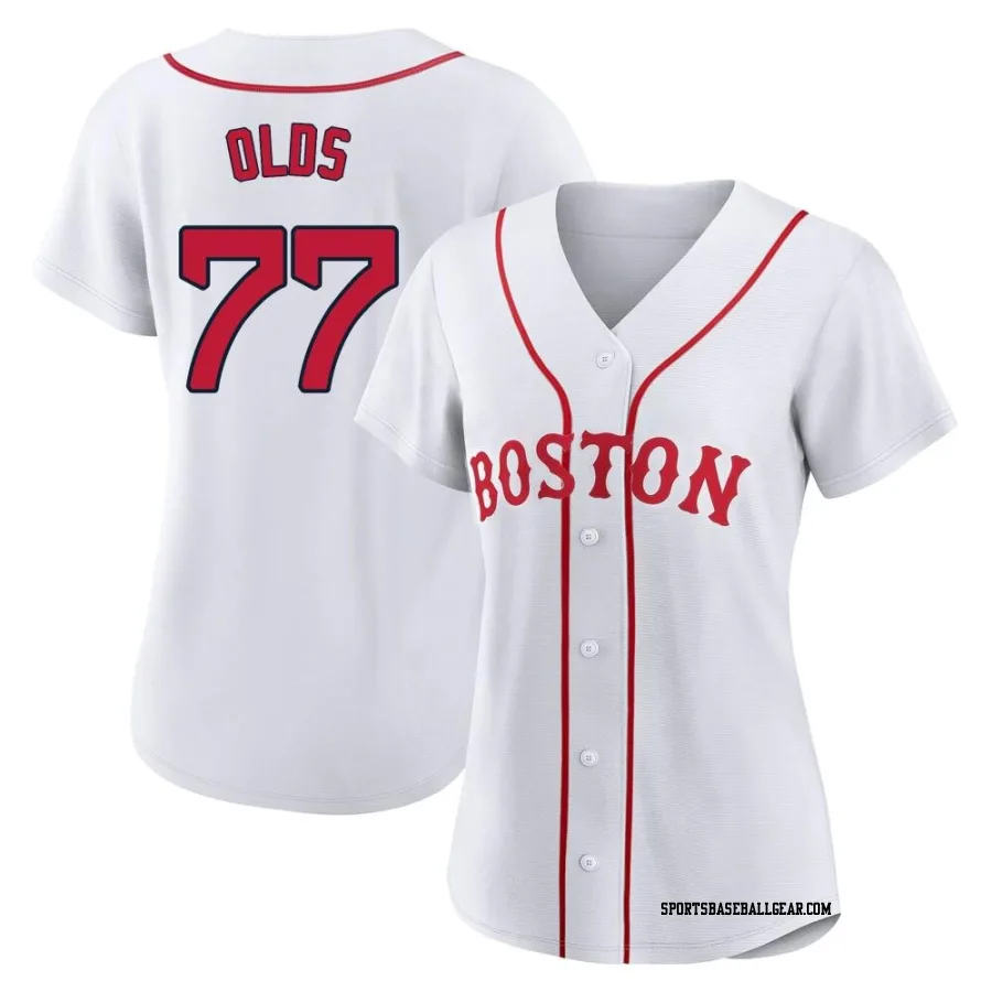 Wyatt Olds Women's Boston Red Sox White Replica 2021 Patriots' Day Jersey