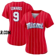 Xavier Edwards Women's Miami Marlins Red Authentic 2021 City Connect Jersey