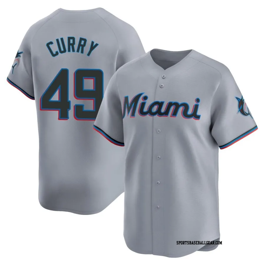 Xzavion Curry Youth Miami Marlins Gray Limited Road Jersey