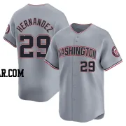 Yadiel Hernandez Men's Washington Nationals Gray Limited Road Jersey