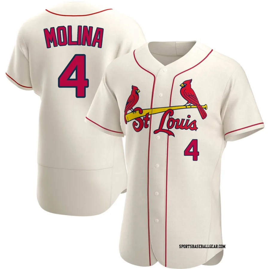 Yadier Molina Men's St. Louis Cardinals Cream Authentic Alternate Jersey