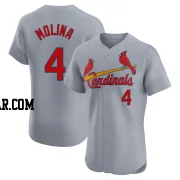 Yadier Molina Men's St. Louis Cardinals Gray Elite Road Jersey