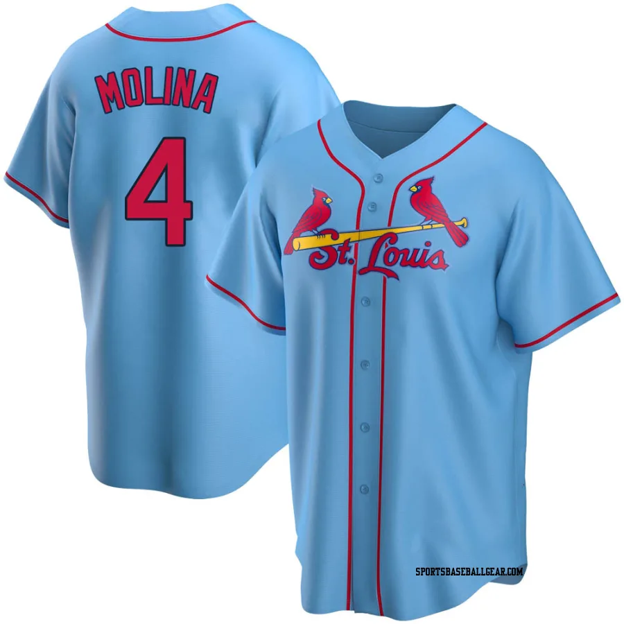 Yadier Molina Men's St. Louis Cardinals Light Blue Replica Alternate Jersey