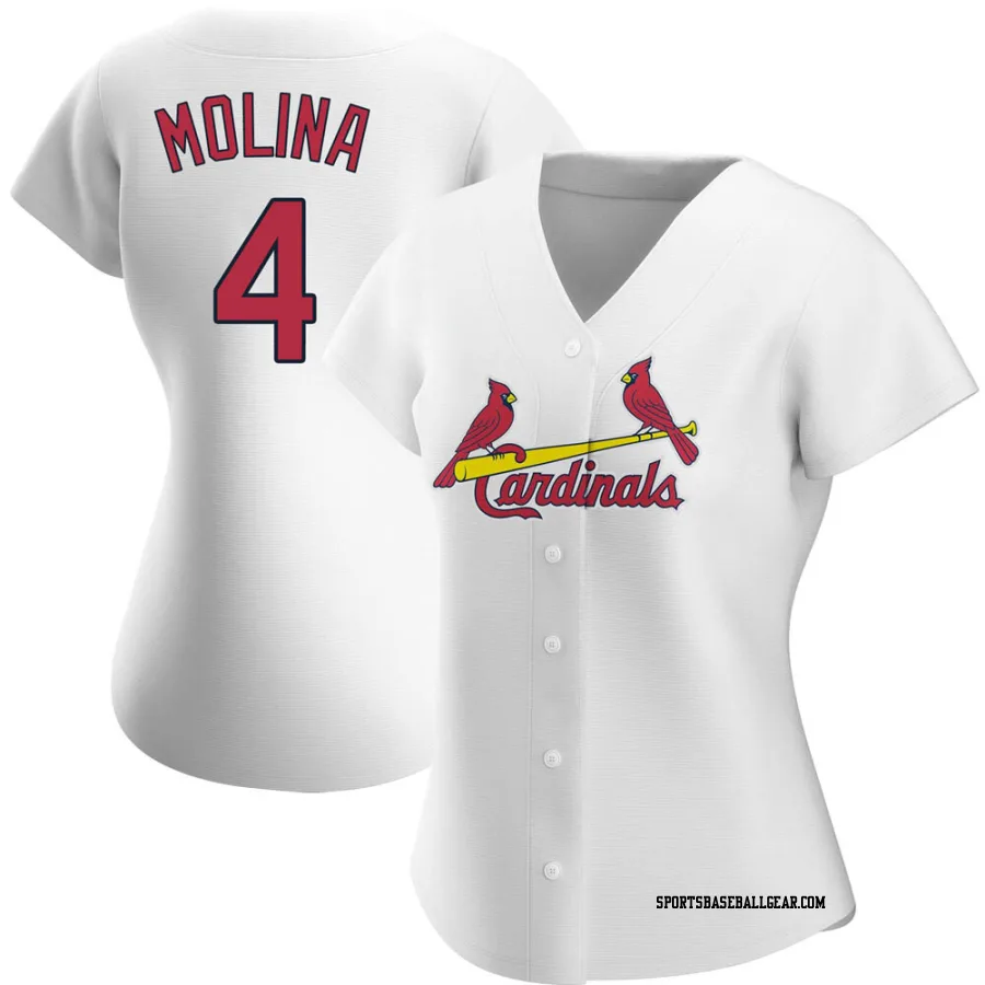 Yadier Molina Women's St. Louis Cardinals White Replica Home Jersey