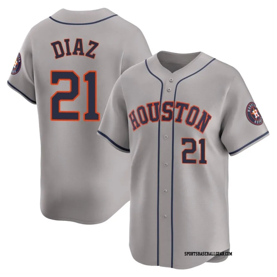 Yainer Diaz Men's Houston Astros Gray Limited Away Jersey