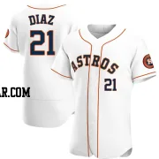 Yainer Diaz Men's Houston Astros White Authentic Home Jersey