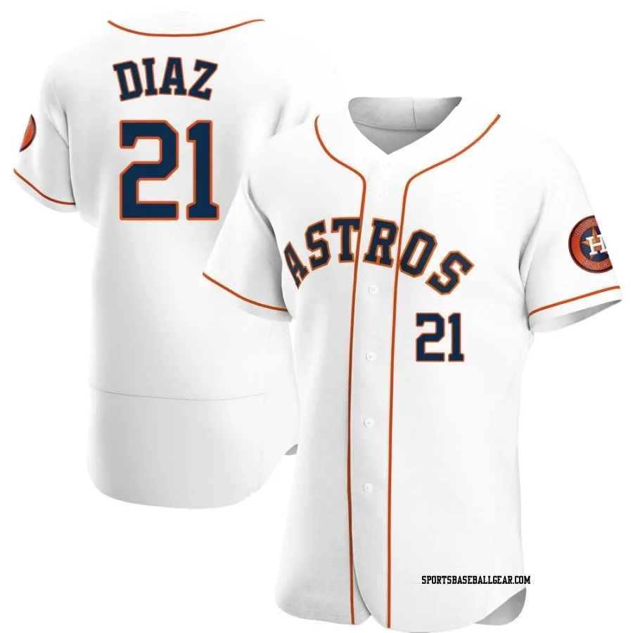 Yainer Diaz Men's Houston Astros White Authentic Home Jersey