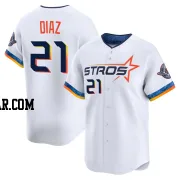 Yainer Diaz Men's Houston Astros White Limited 2025 City Connect Jersey