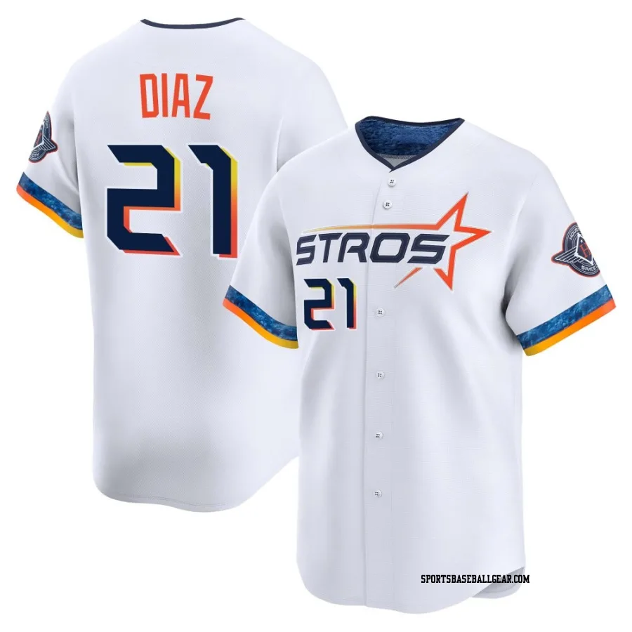 Yainer Diaz Men's Houston Astros White Limited 2025 City Connect Jersey