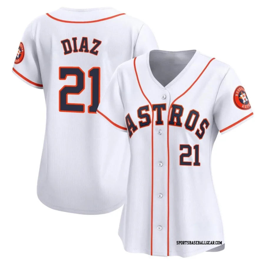 Yainer Diaz Women's Houston Astros White Limited Home Jersey