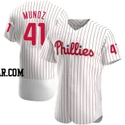 Yairo Munoz Men's Philadelphia Phillies White Authentic Home Jersey