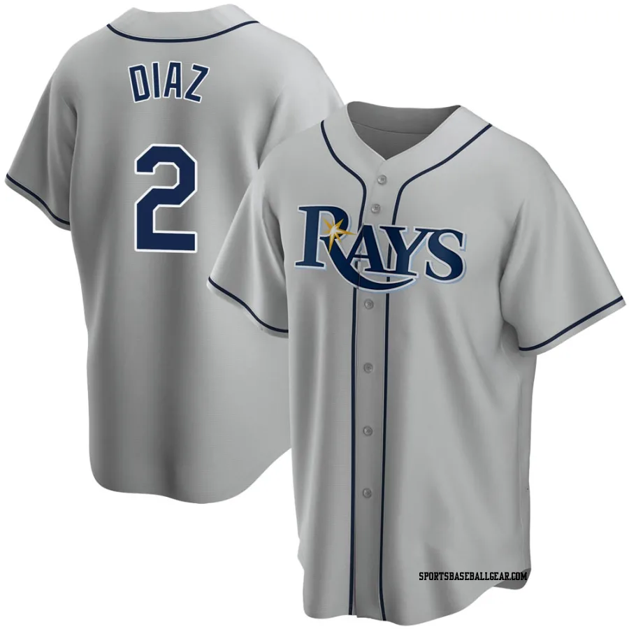 Yandy Diaz Men's Tampa Bay Rays Gray Replica Road Jersey
