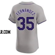 Yanquiel Fernandez Men's Colorado Rockies Gray Elite Road Jersey