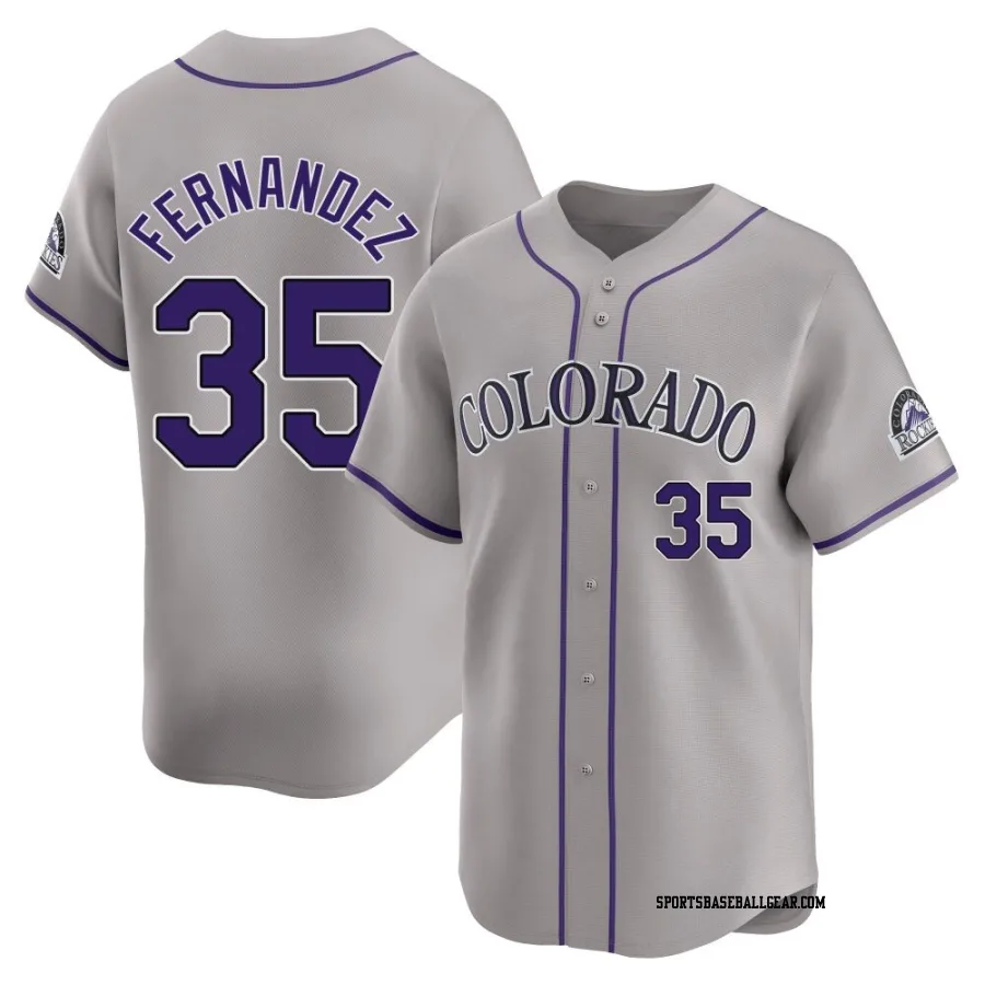 Yanquiel Fernandez Men's Colorado Rockies Gray Limited Road Jersey