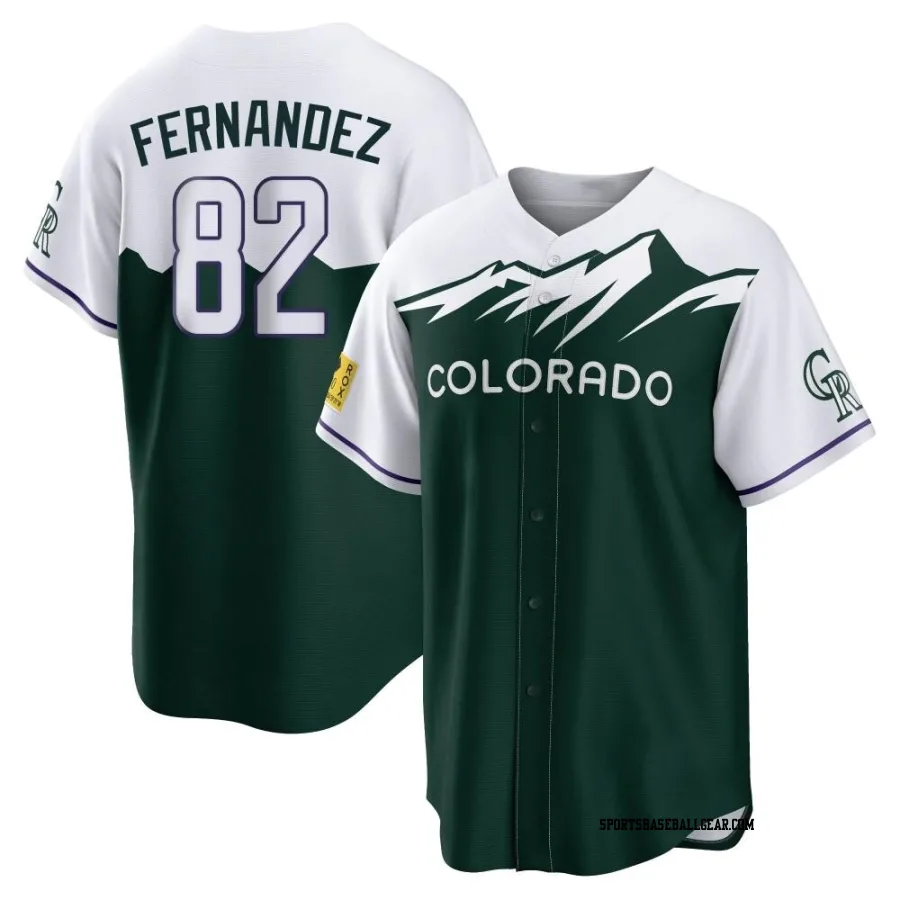 Yanquiel Fernandez Men's Colorado Rockies Green Replica 2022 City Connect Jersey