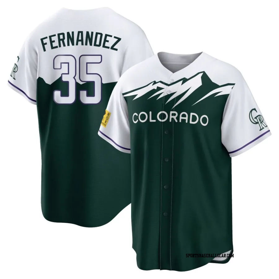 Yanquiel Fernandez Men's Colorado Rockies Green Replica 2022 City Connect Jersey