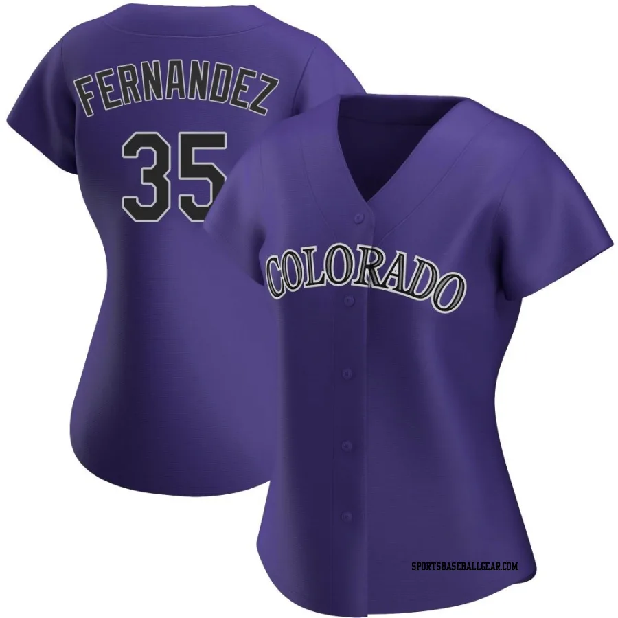 Yanquiel Fernandez Women's Colorado Rockies Purple Replica Alternate Jersey