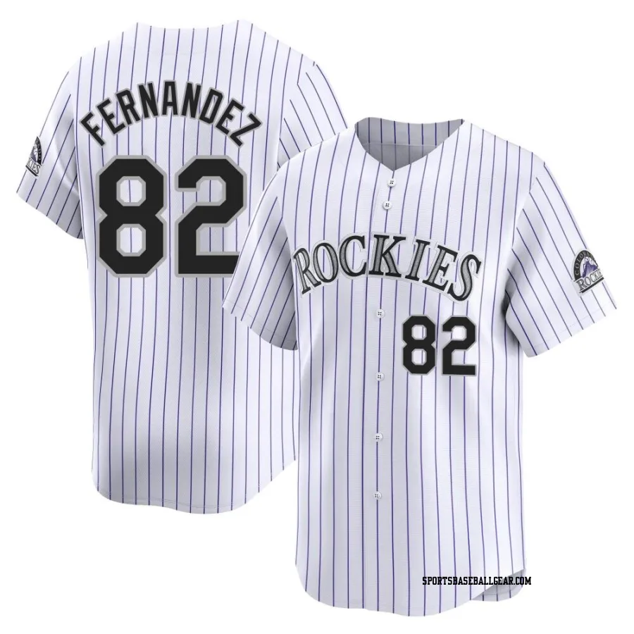 Yanquiel Fernandez Youth Colorado Rockies White Limited Home Jersey